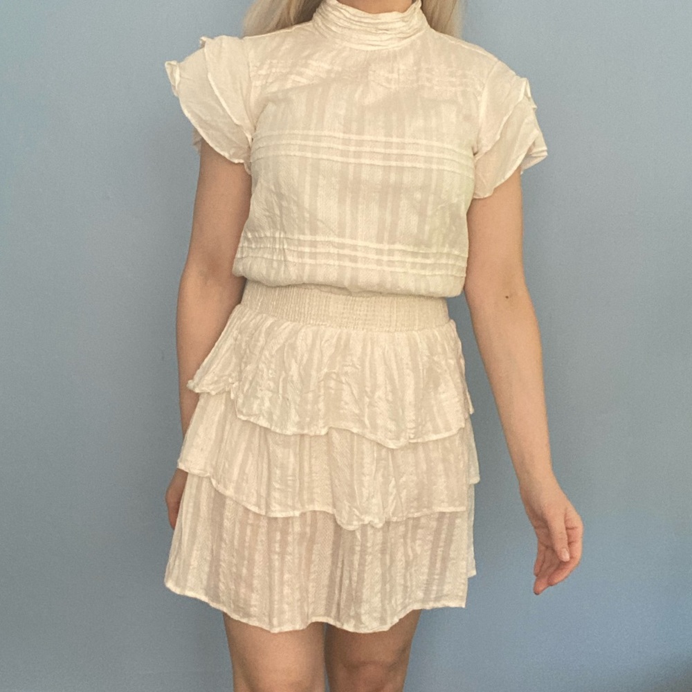 Vero Moda White Ruffled Mini Dress - Picture 3 of 6
